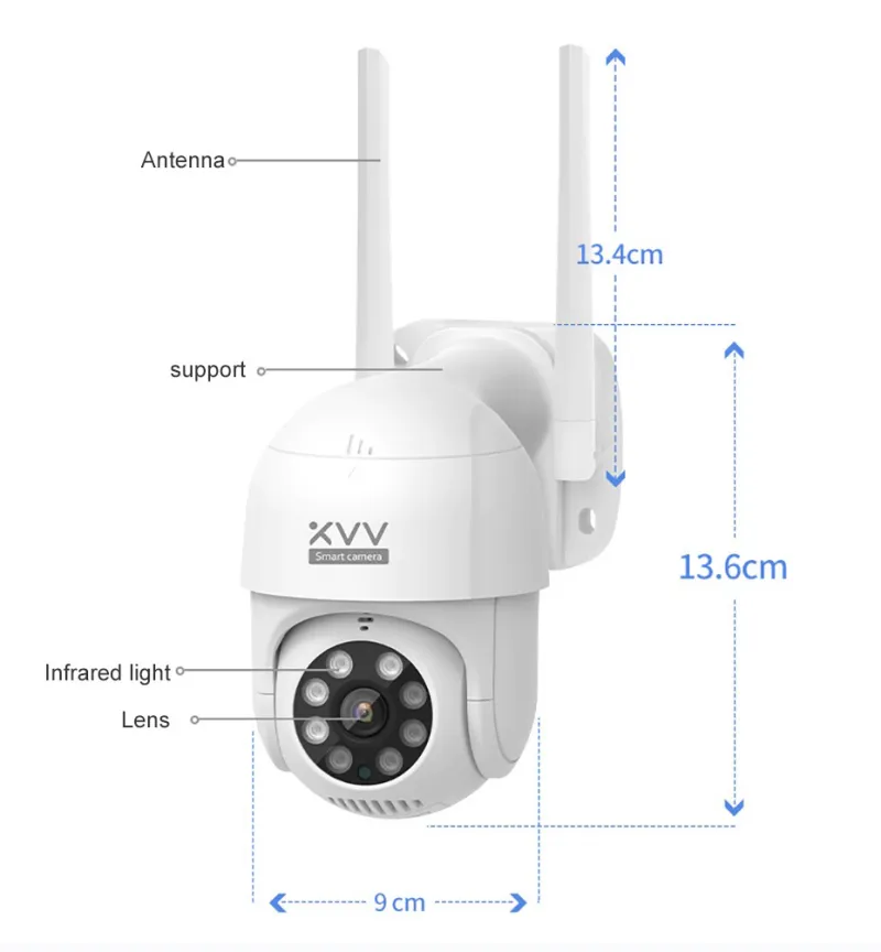 Xiaomi Xiaovv Outdoor PTZ Camera HD 1080P Infrared Night Vision Smart Camera