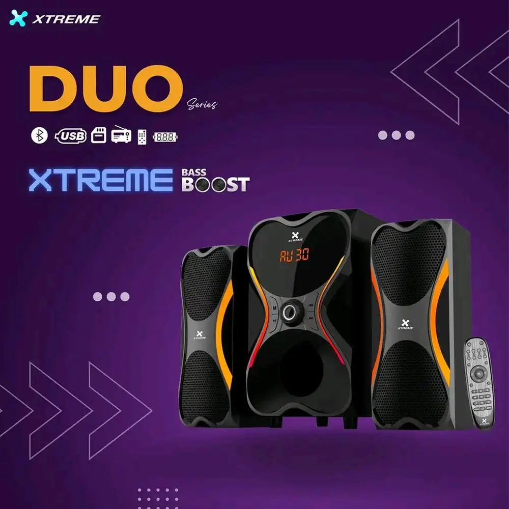 Xtreme DUO 2:1 Black Bluetooth Speaker