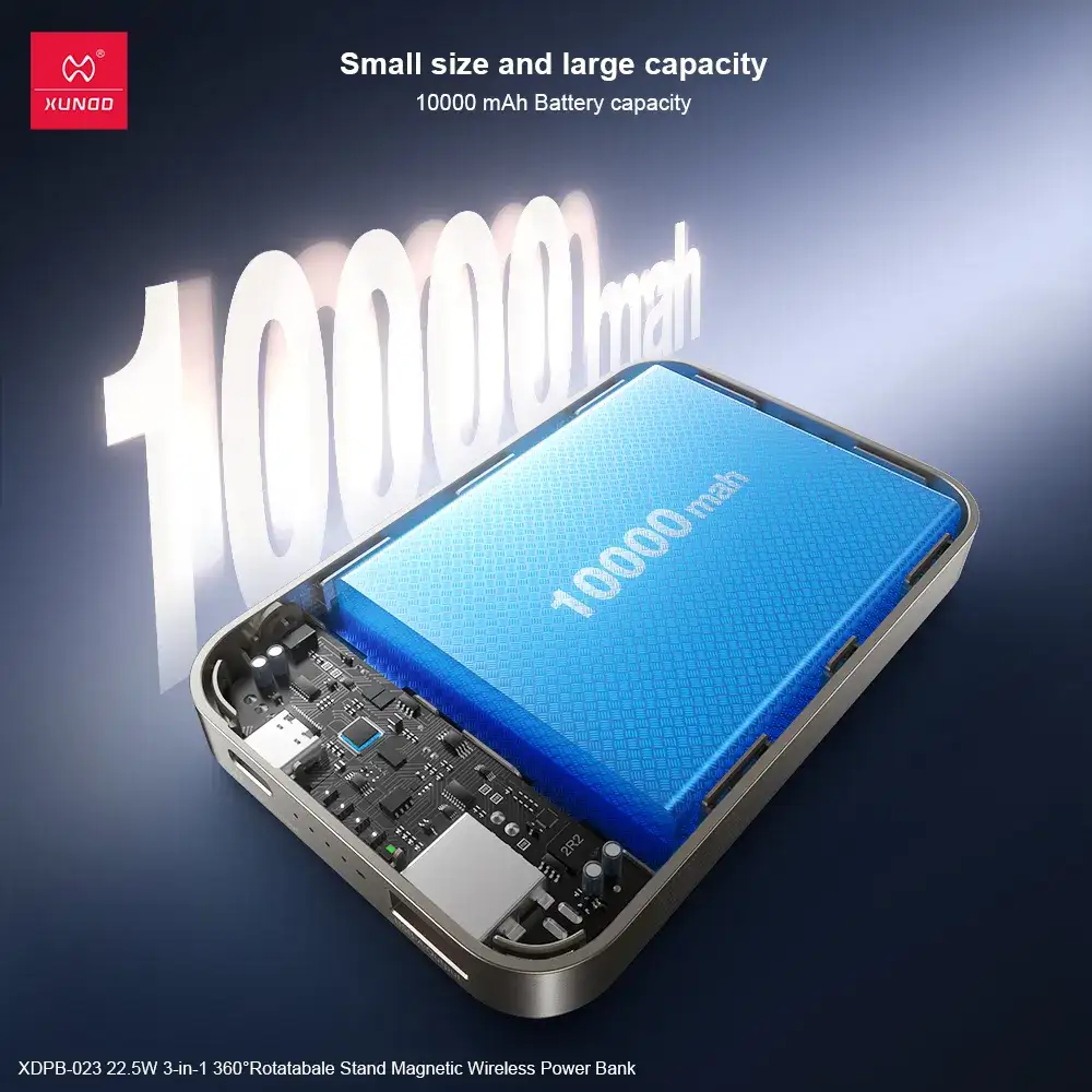 Xundd XDPB-023 22.5W 3in1 Rotatable 360 Stand Magnetic Wireless Power Bank