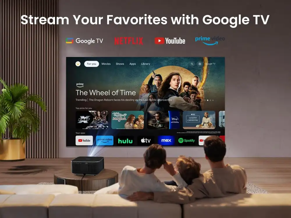 The Yaber K3 1600 ANSI Lumens Smart Projector delivers bright, clear visuals, perfect for home cinema, gaming, and presentations. Enjoy an immersive viewing ex