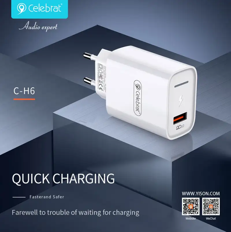  Yison C-H6-EU USB Interface Charger White Adapter