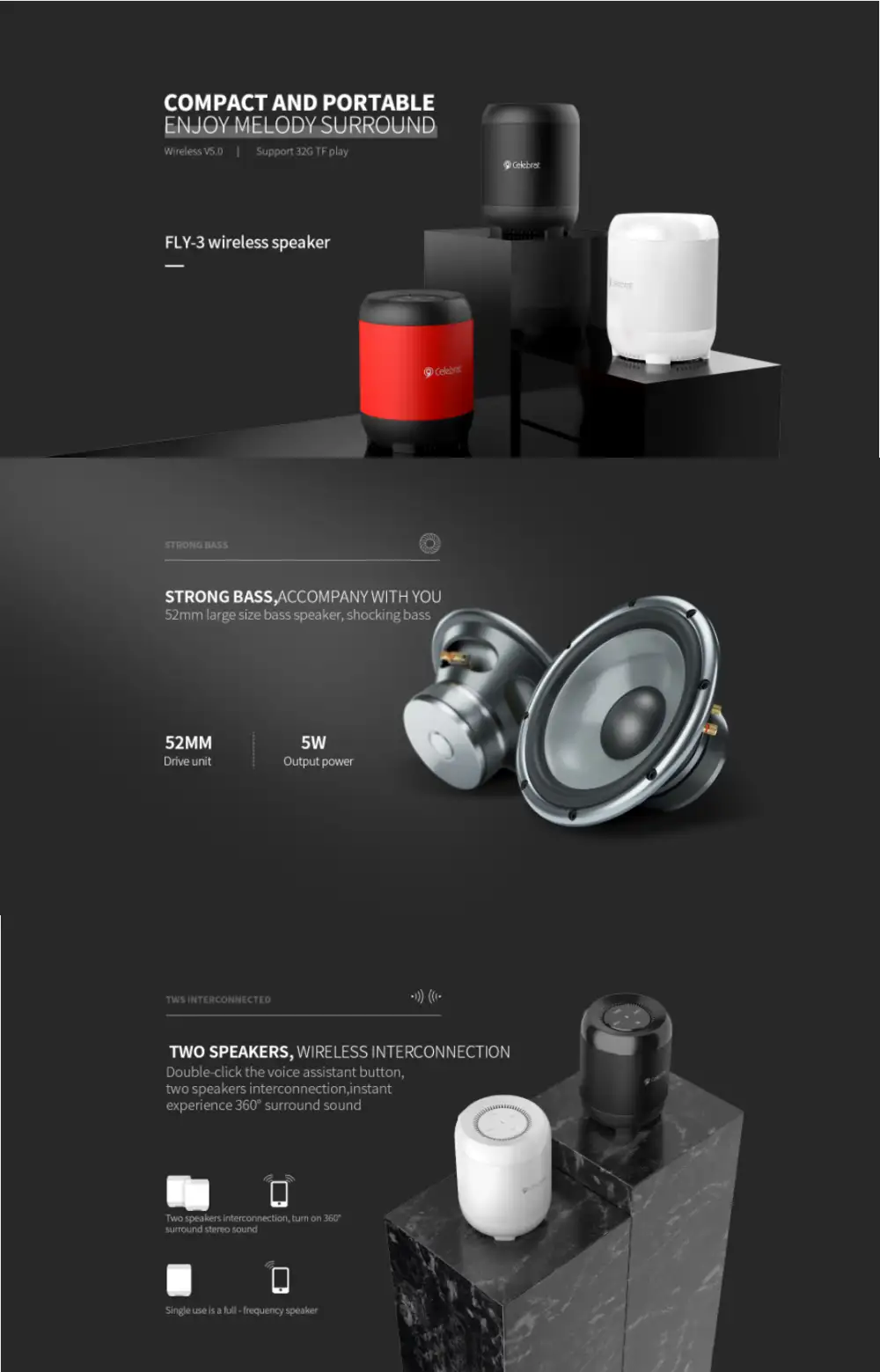 Yison Celebrat FLY-3 Bluetooth Speaker