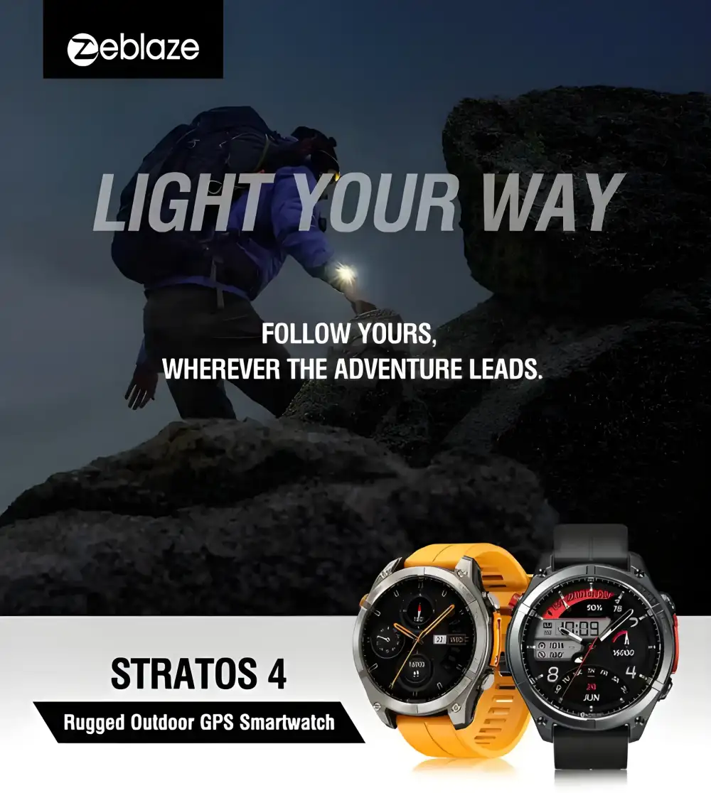 Zeblaze Stratos 4 rugged smartwatch with bold design