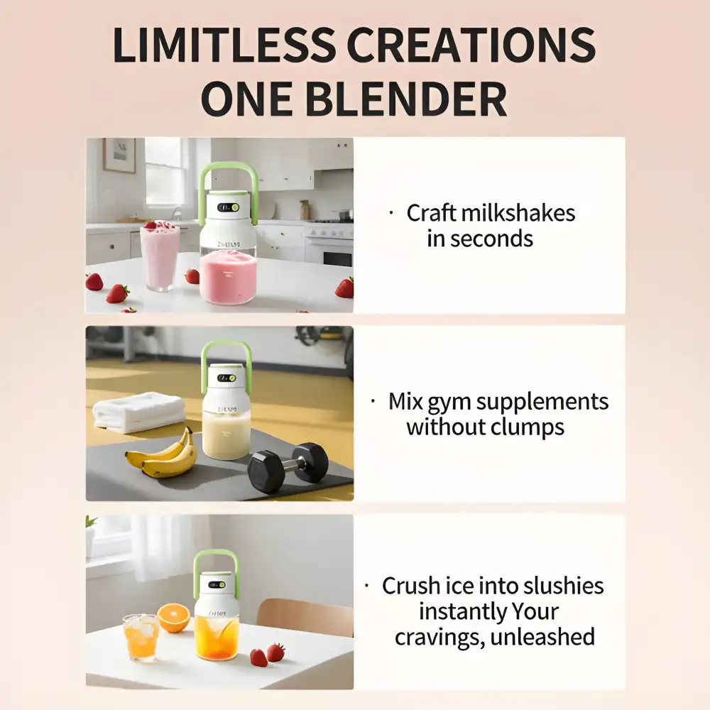 Powerful compact juicer for fresh drinks anywhere
