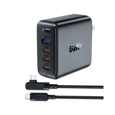 Acefast A39 PD100W GaN Charger (3xUSB-C + USB-A) US (With Cable)