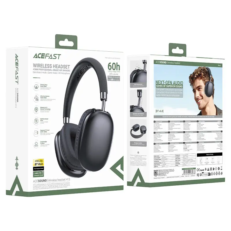 ACEFAST H13 headset microphone detail for clear calls