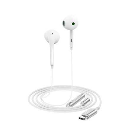 ACEFAST L7 USB-C Semi In-Ear Wired Earphones with Mic, White