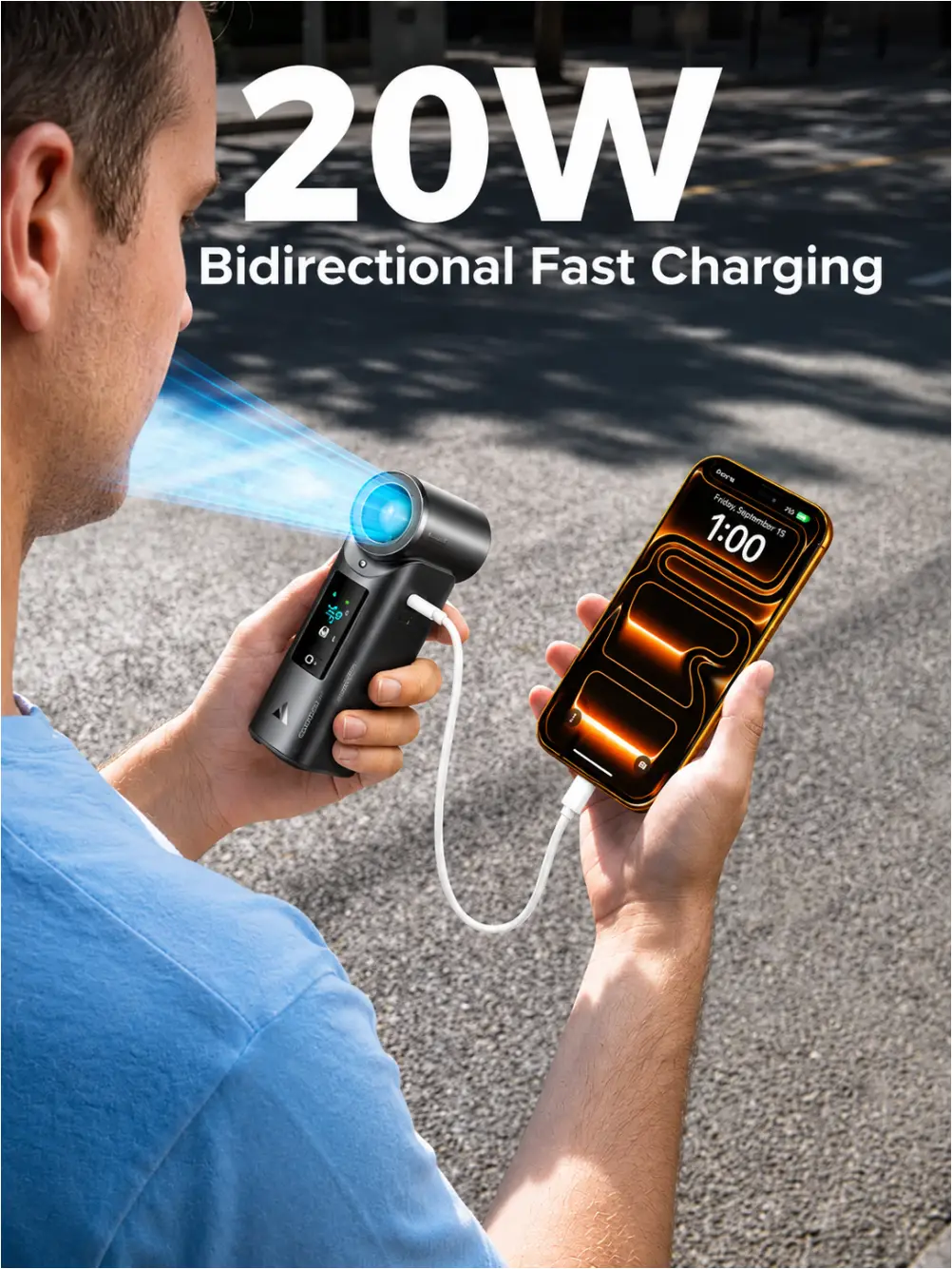 Aecooly rechargeable misting fan