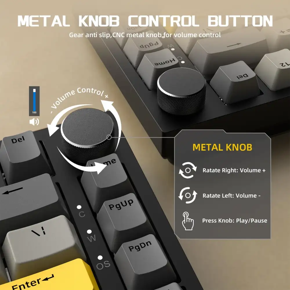 AJAZZ AK820 Pro tri mode wireless mechanical keyboard full setup gaming keyboard