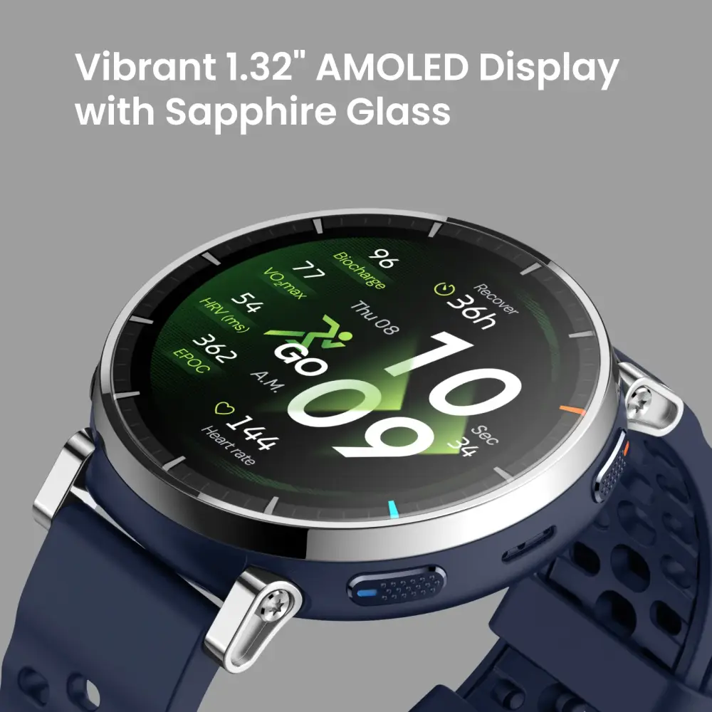 Amazfit Active 3 Premium 1.32 inch AMOLED smartwatch with sapphire glass