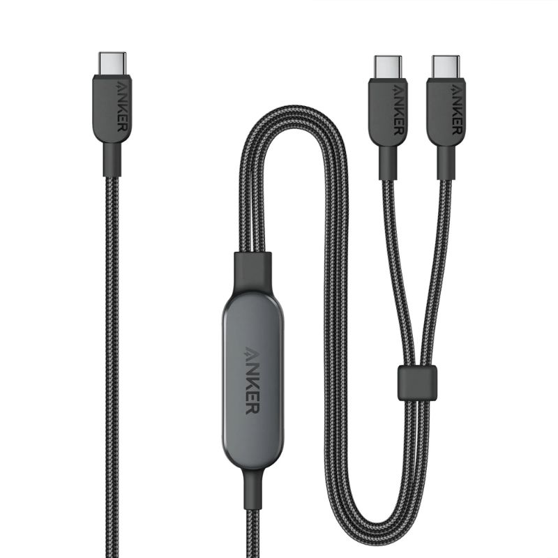 Anker 2-in-1 USB-C to USB-C 140W Braided Cable, A8895