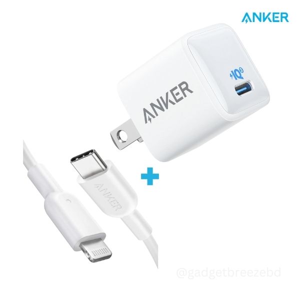 Anker 20W Adapter with Cable Combo, MFi Certified