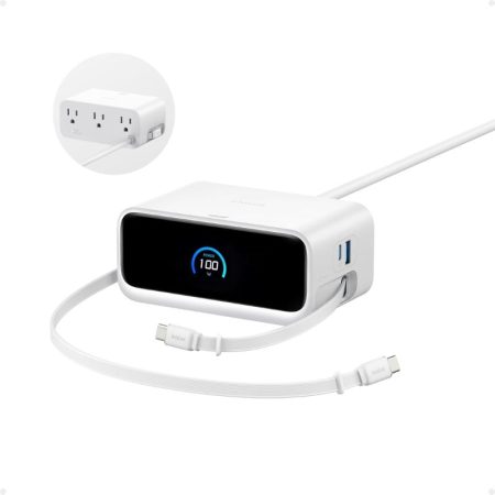 Anker Nano 100W 6 in 1 Desktop Charger Mix with Retractable USB-C Cable (A91C8611)