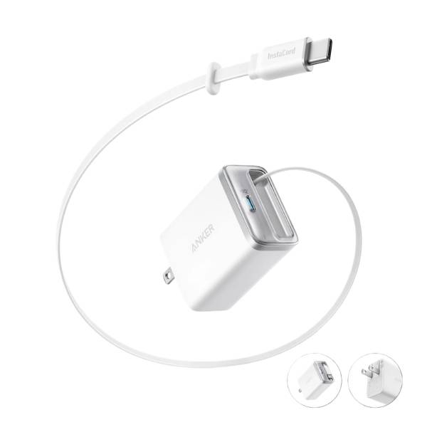 Anker Nano 35W Charger with Built-In Retractable USB-C Cable A2658