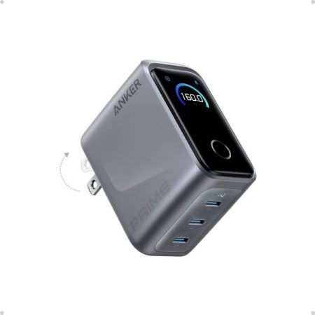 Anker Prime 160W 3-Port GaN Charger with Smart Display A2687