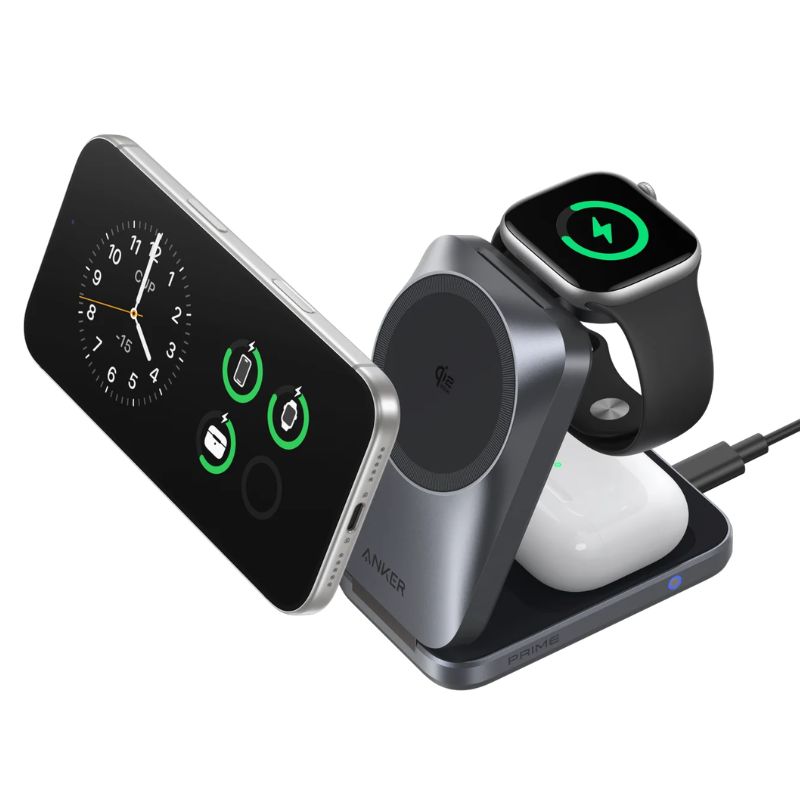 Anker Prime Wireless Charging Station (25W, 3-in-1, MagGo, AirCool, Foldable)