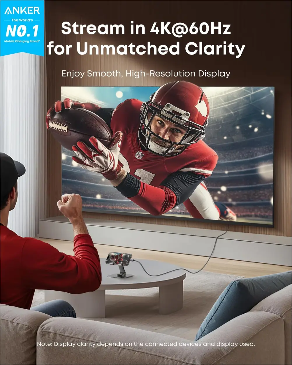 Anker USB-C to HDMI 4K braided cable durable design