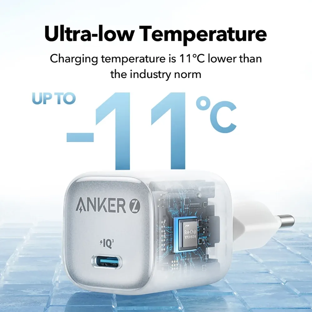 Anker Zolo 20W USB-C Charger B2699 with ultra low temperature fast charging and USB-C cable combo pack
