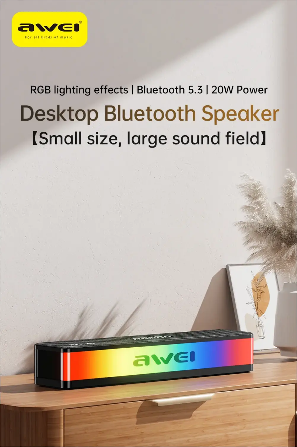 Awei KA23 desktop music speaker for entertainment