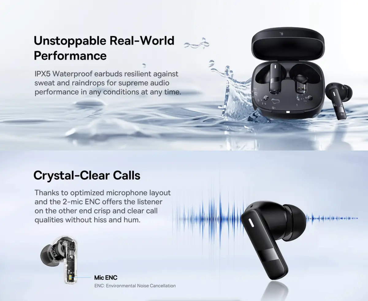 Baseus Bowie E20s earbuds charging case portable design