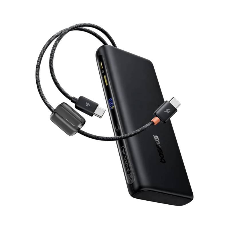 Baseus FC41 100W 20000mAh Power Bank with Built-in Dual USB-C Cables