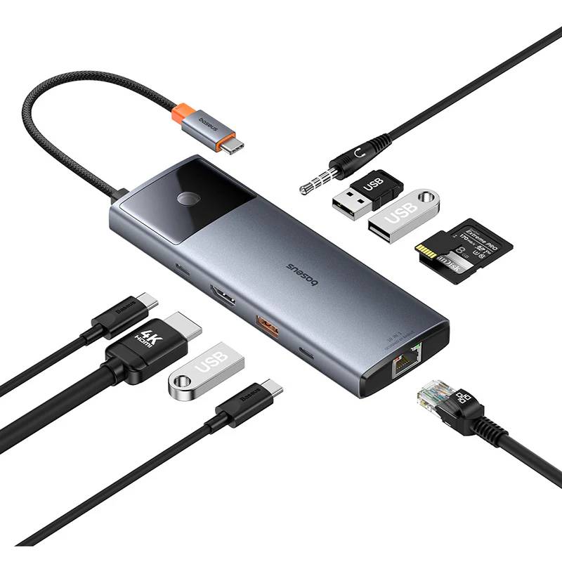 Baseus Metal Gleam Series II 10-in-1 USB Hub 4K 60Hz PD 100W