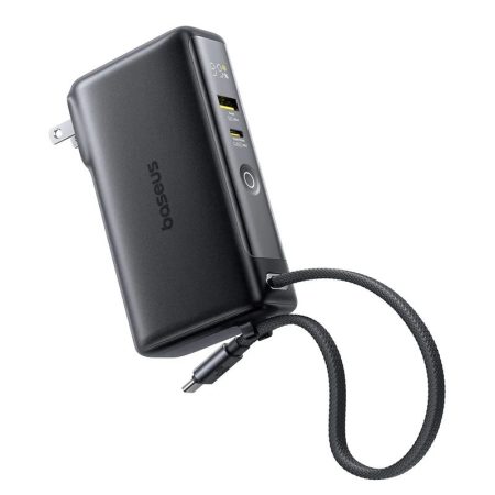Baseus Nomos NT11 Omni Charge 10000mAh 35W Power Bank with Built-In Cable and Wall Plug