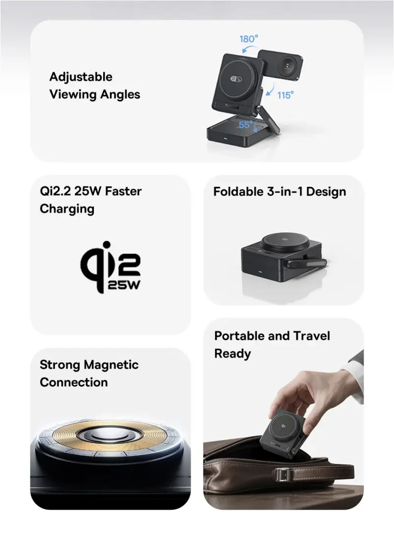 Baseus PicoGo AF21 magnetic wireless charger for compatible smartphone