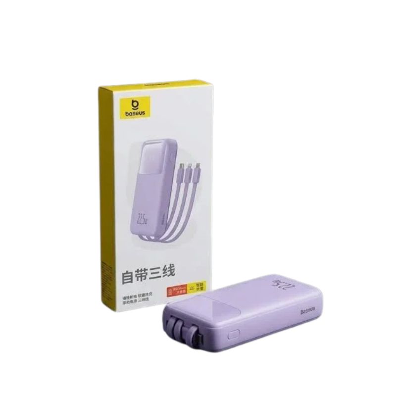 Baseus PPMD2-10 10000mAh 22.5W Power Bank with 3 Built-in Cables