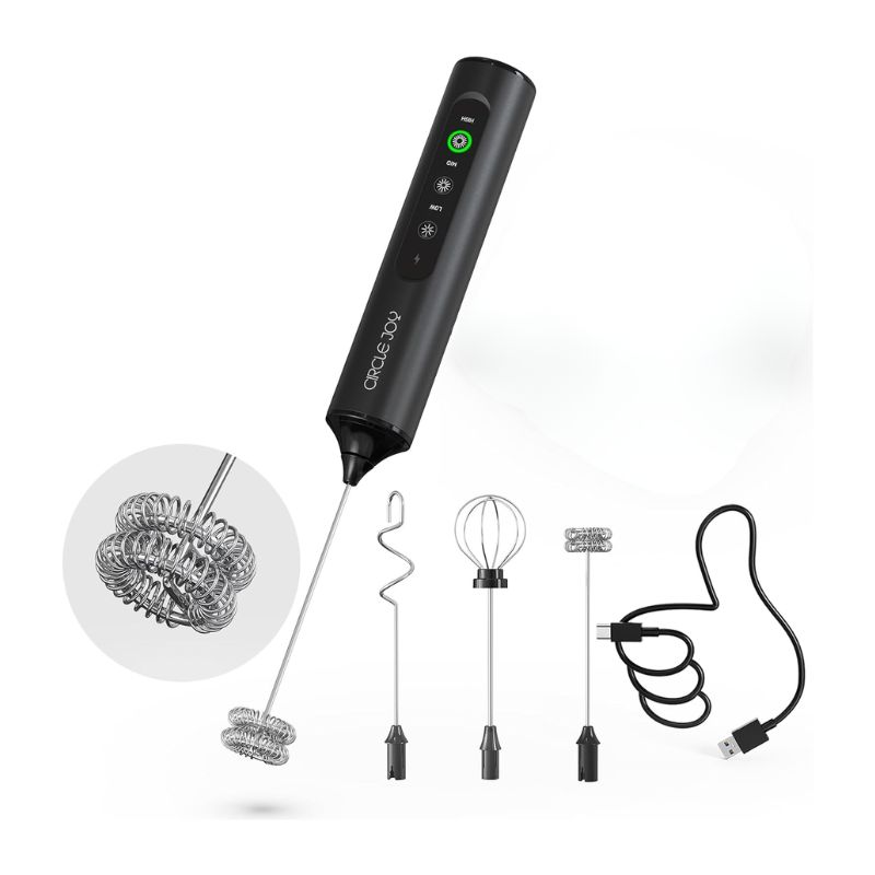 CIRCLE JOY Rechargeable Handheld Milk Frother Wand