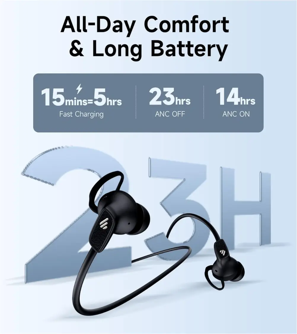Edifier W280NB Pro bluetooth neckband close up build