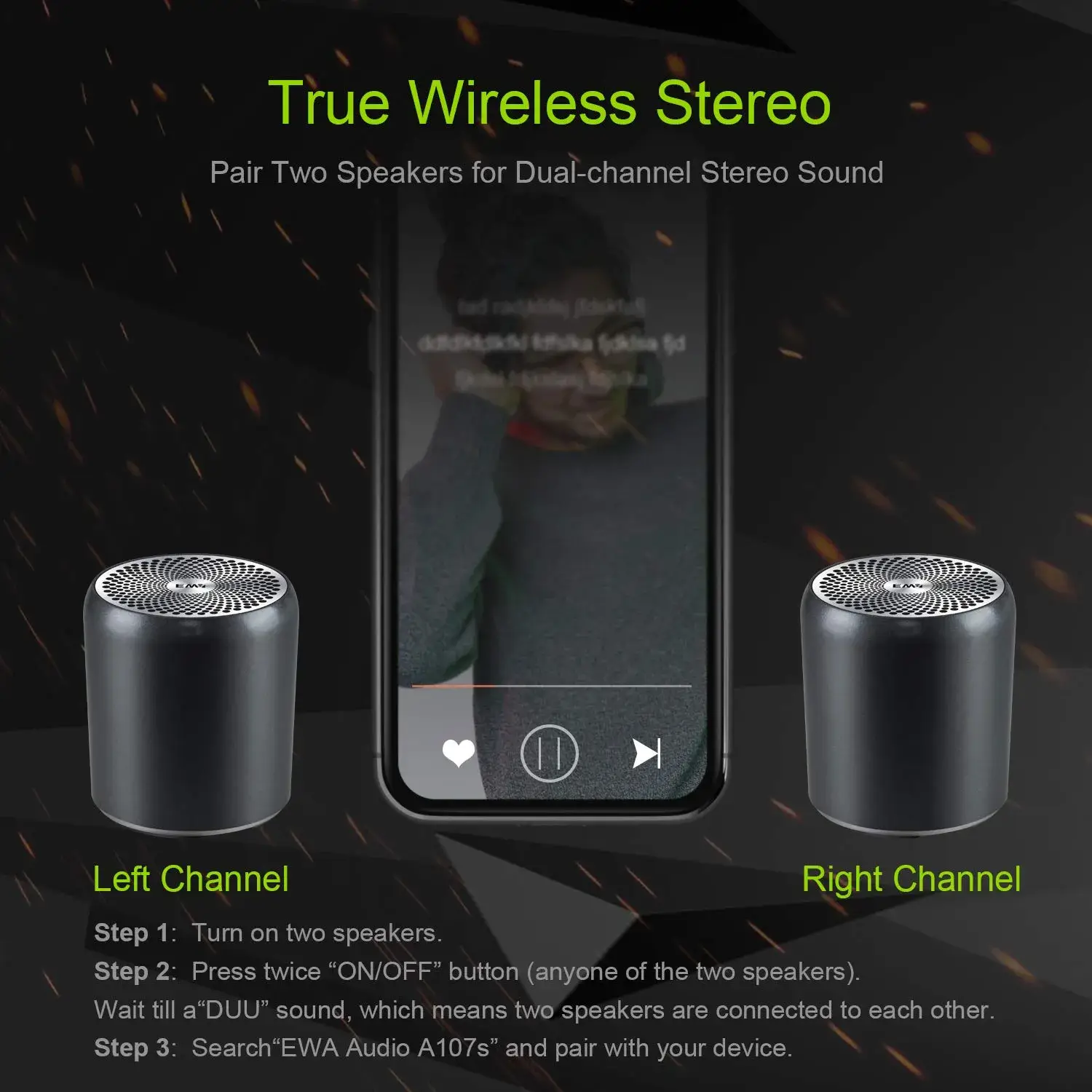 EWA A107 portable mini bluetooth speaker sleek metal design