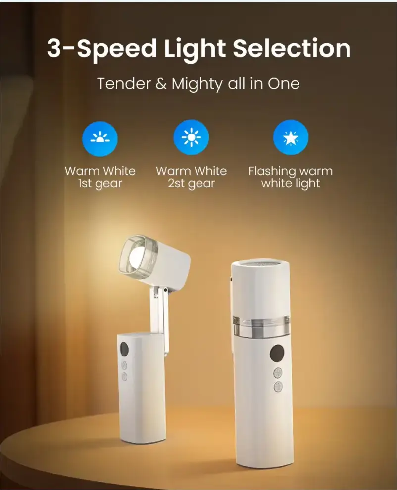 FEELWOW FW 3 portable lamp fan compact foldable design