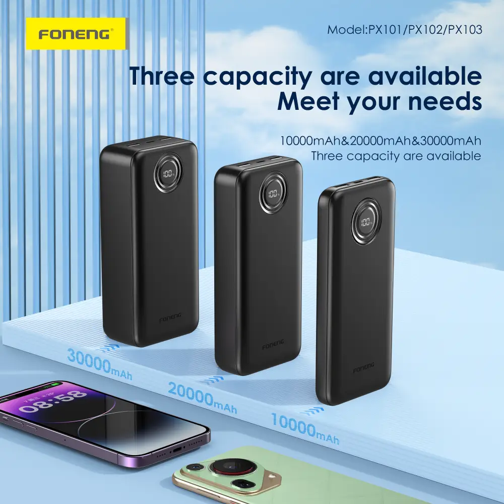 Foneng PX103 30000mAh 22.5W power bank price in Bangladesh