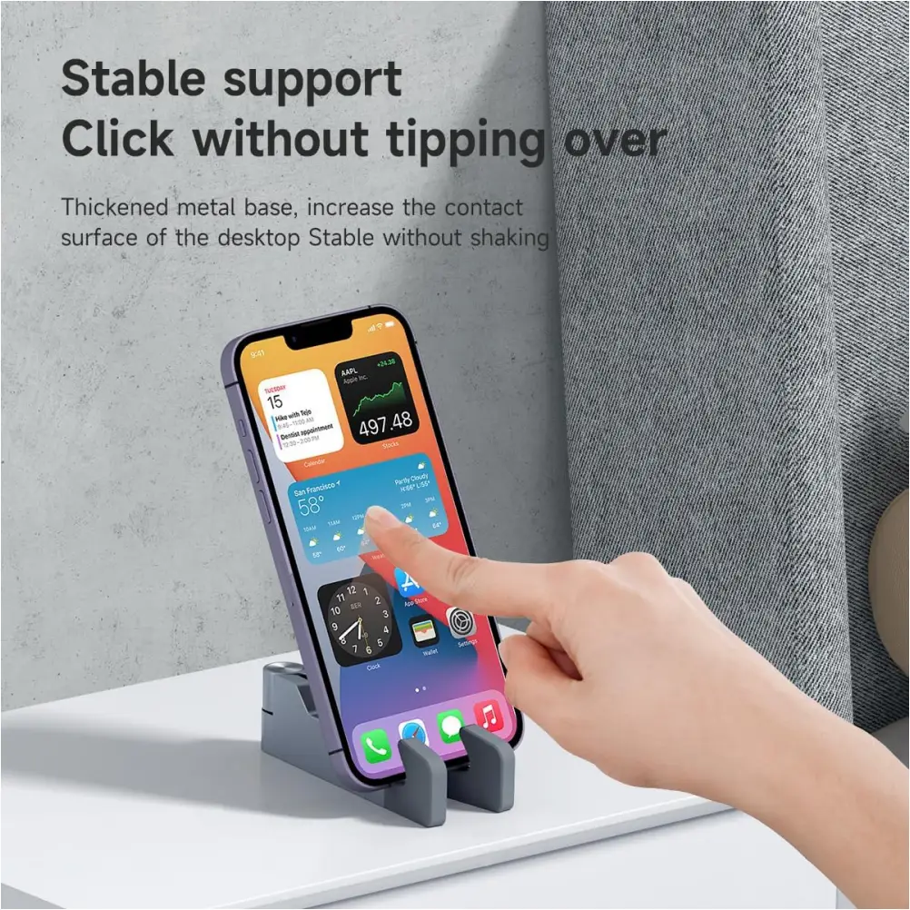 Hagibis cell phone stand for desk compact foldable design