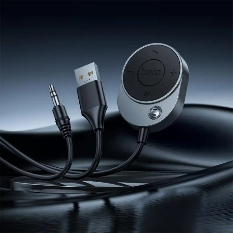 Hoco E150 car Bluetooth AUX adapter for wireless music and calls