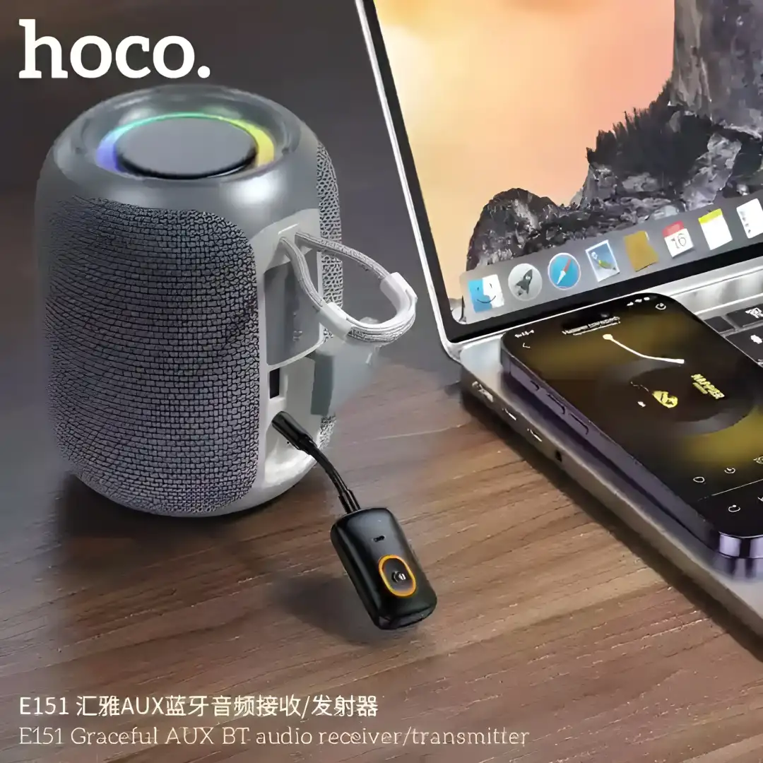 HOCO E151 bluetooth aux adapter 3.5mm audio connector wireless receiver