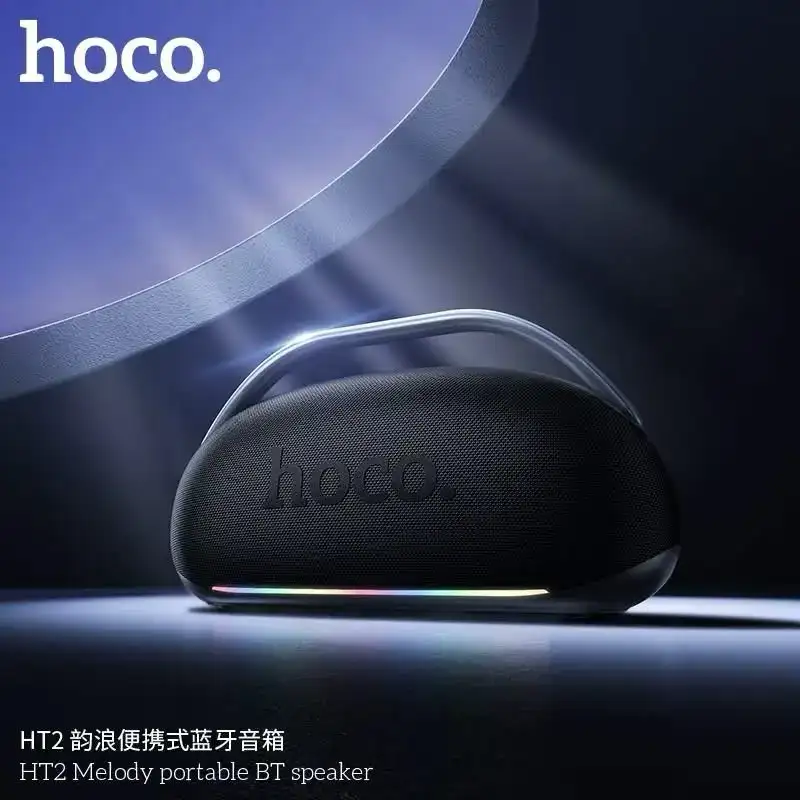Hoco HT2 bluetooth party speaker led light design portable wireless speaker