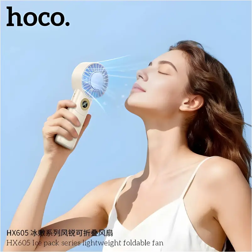 Hoco HX605 portable cooling fan for desk and travel