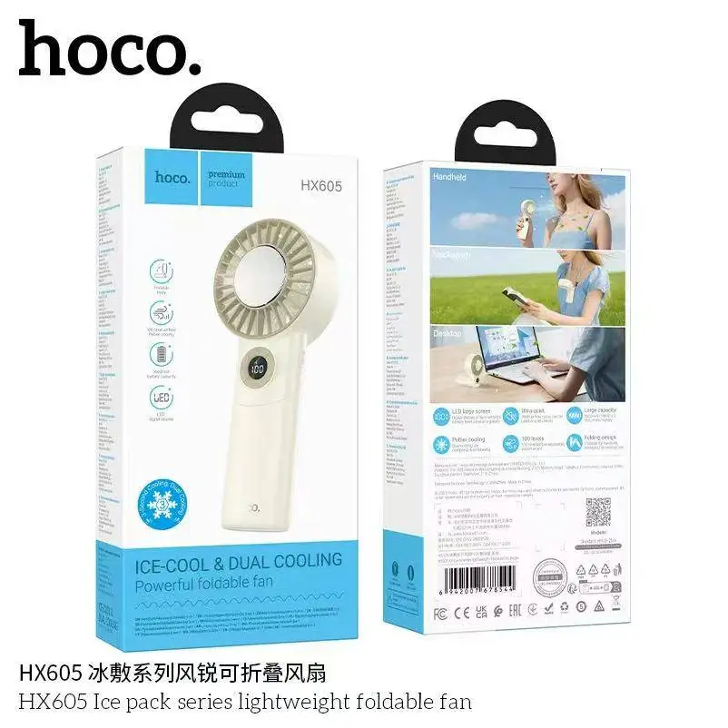 Hoco HX605 rechargeable mini fan for personal cooling