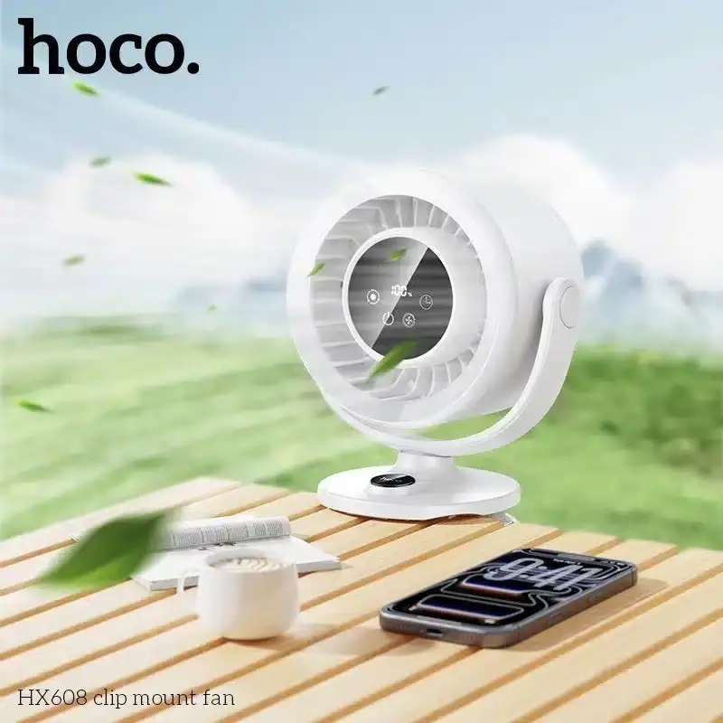 HOCO HX608 clip fan clamp mount design detail