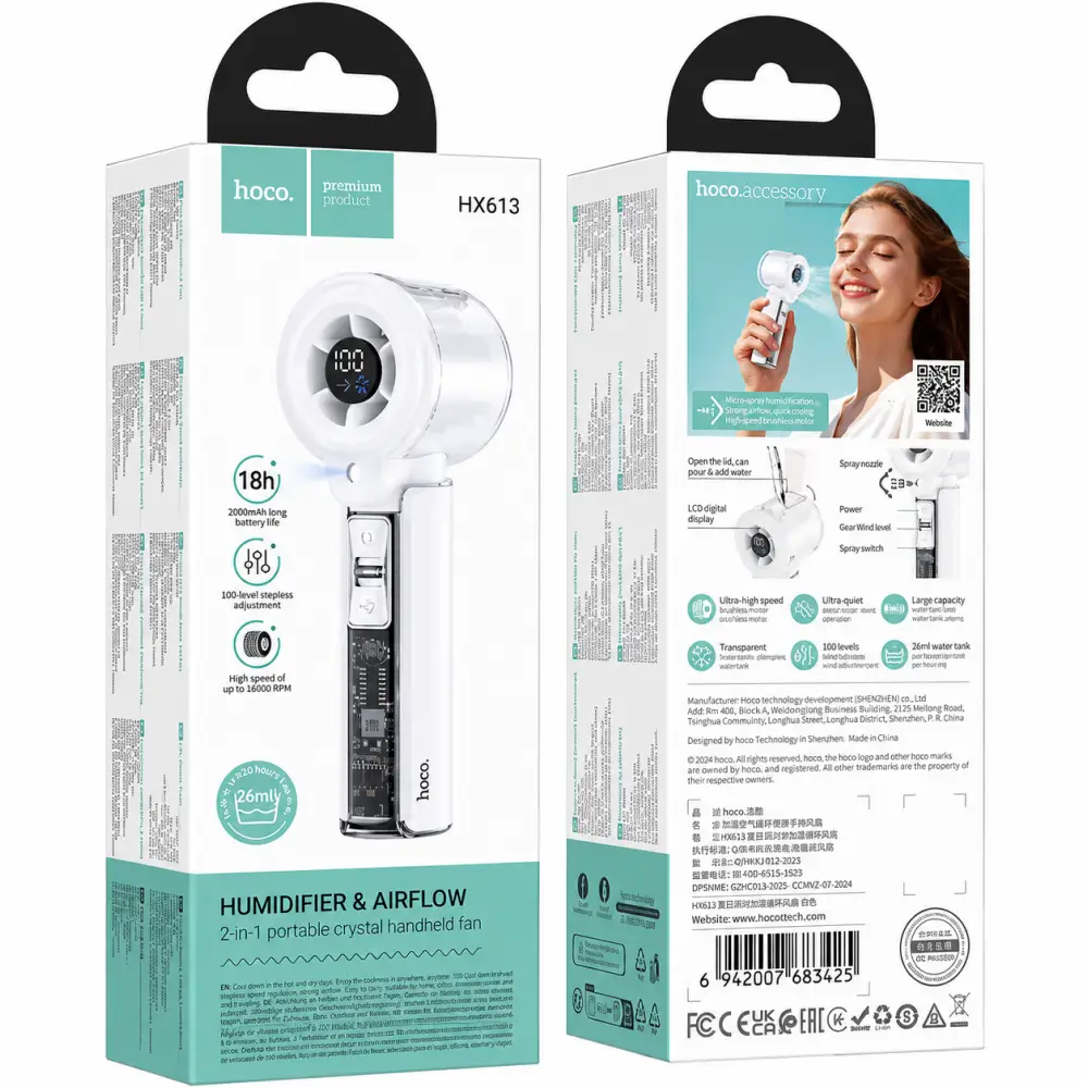 Hoco HX613 Portable Fan with Humidifier
