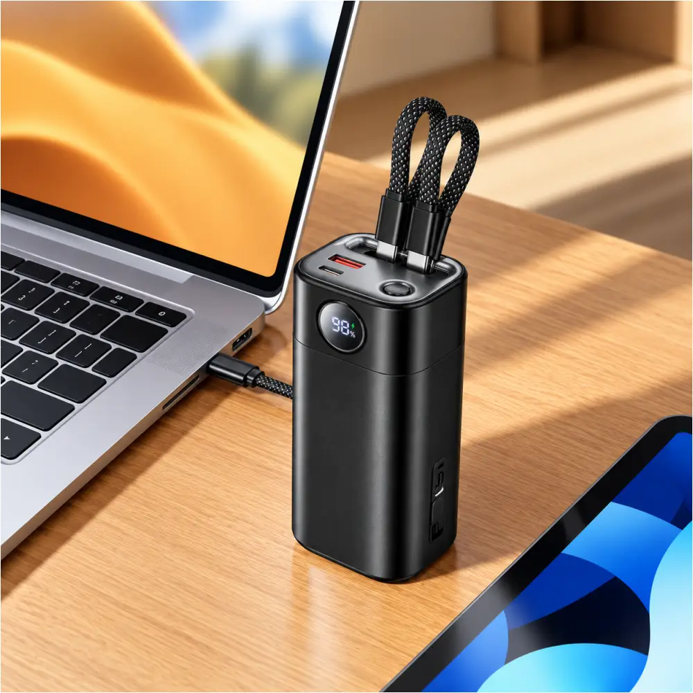 Hoco Q59 Chispeante PD65W 20000mAh power bank with built-in cables