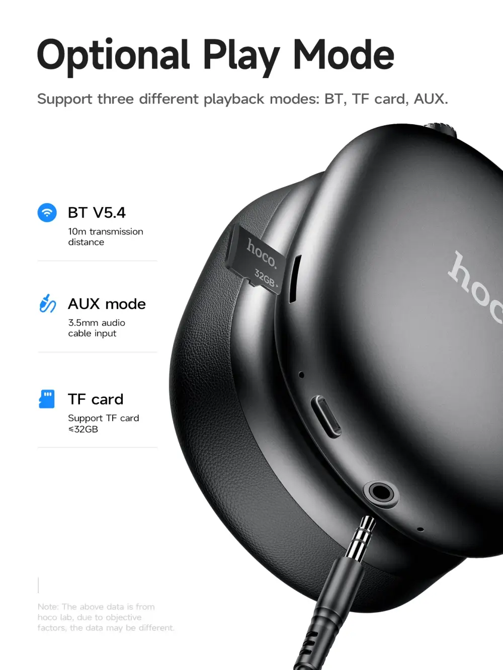 Hoco W35 Max ANC Headphone Ear Cushion Close Up