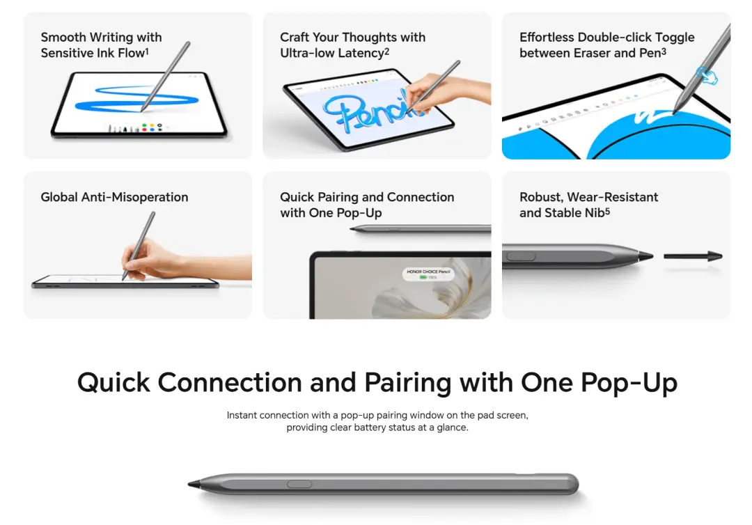 HONOR CHOICE TNHCHOP Pencil 4096 pressure stylus features