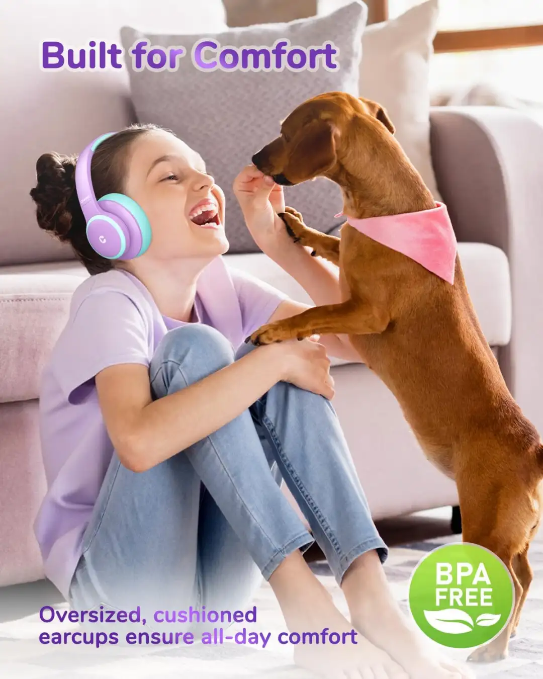 Over ear ANC headphones ideal for study and travel