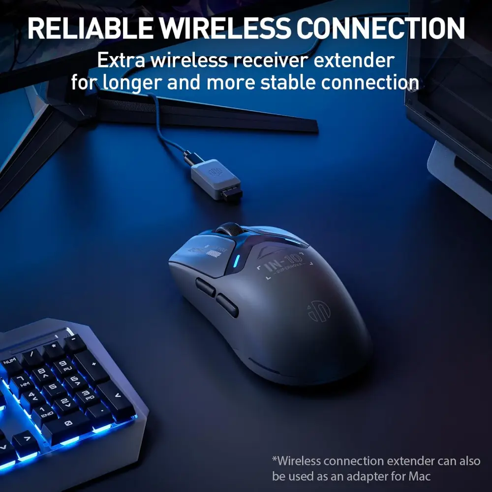Inphic IN10P rechargeable wireless gaming mouse for PC and laptop gaming use