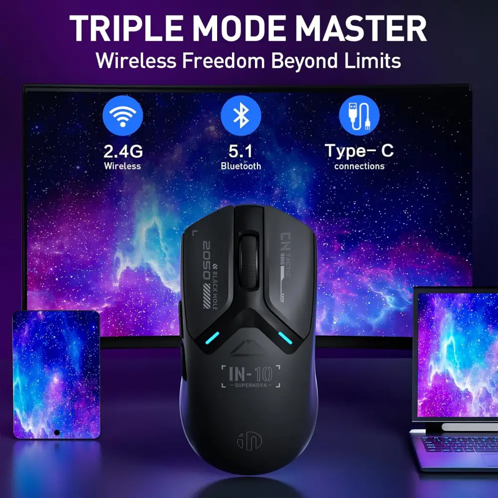 Inphic IN10P RGB wireless gaming mouse stylish lighting and gaming performance