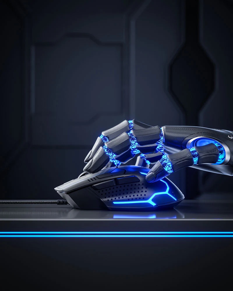 Inphic PG9 gaming mouse rgb lighting design detail