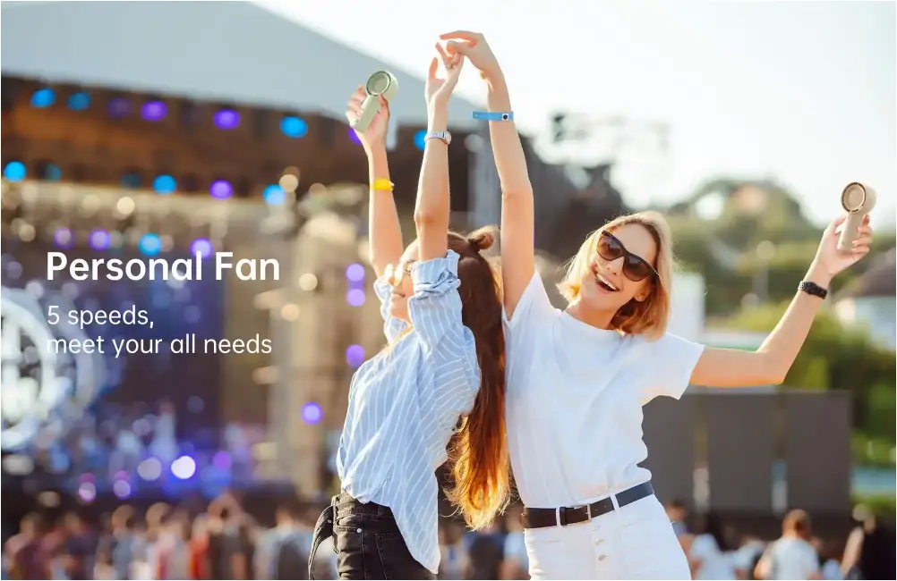 JISULIFE Life 5 Plus rechargeable hand fan for travel cooling